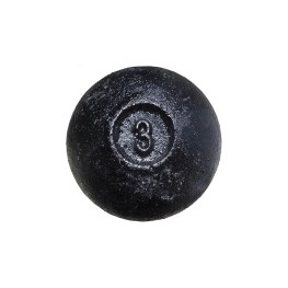 Bola Peso Para Arremesso Pintado Preto 3 Kg