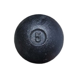 Bola Peso Para Arremesso Pintado Preto 5 Kg