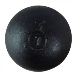 Bola Peso Para Arremesso Pintado Preto 7 Kg