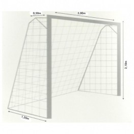 Rede Futsal Standart Nylon Pe Fio 2 Branco 3,0x2,1x1,2x0,5 M