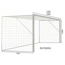 Rede Society Europeu Nylon Pe Fio 4 Branco 5,20x2,30x1,50 M