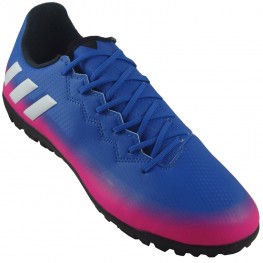 Tenis Adidas Society Messi 16 3 Tf Azul/branco/pink