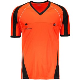 Camisa Arbitro Poker Laranja Florescente/preto