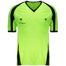 Camisa Arbitro Poker Verde Florescente/preto