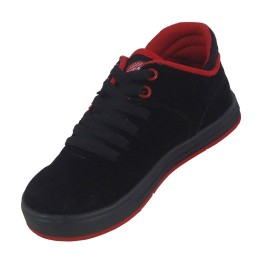 Tenis Via Vip Vv3006 Skate Juvenil Preto/vermelho