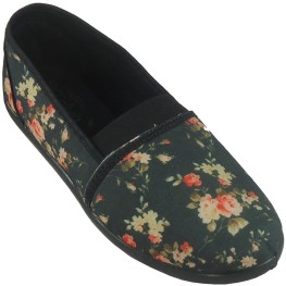 Sapatilha Talya Preto/bege/floral