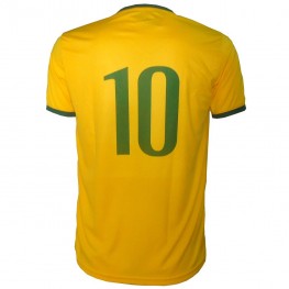 Camisa Brasil Super Bola Torcedor Adulto Amarelo Com Nº