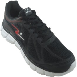 Tenis Adrun 8503-1 Preto/grafite/vermelho