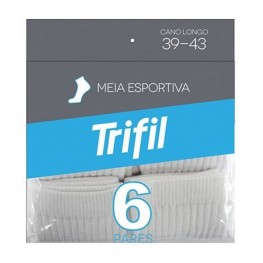 Meia Trifil Kit/6 Cano Curto 34/38 Bco/cza/pto T08720