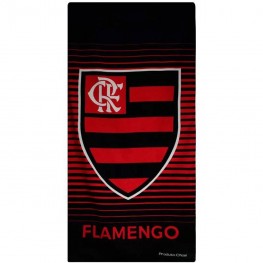 Toalha Clube 140 X 70 Cm Veludo Flamengo