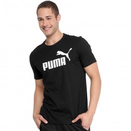 Camisa Puma Ess Logo Tee Preto/branco
