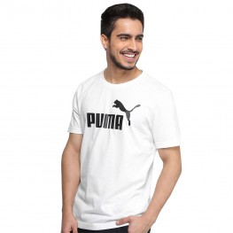 Camisa Puma Ess Logo Tee Branco/preto