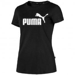 Camisa Puma W Ess Logo Tee Preto/branco