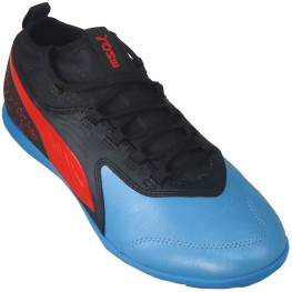 Tenis Puma Indoor One 19.3 It Bdp Couro Preto/azul/vermelho