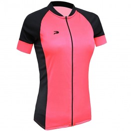 Camisa Placar Ciclista Servia Rosa Fluorescente/preto