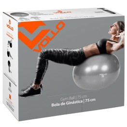 Bola Pilates Vollo Anti-burst Res. 300kg Com Bomba 75cm