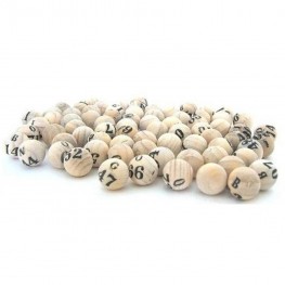 Jogo Bingo Bola Nº2 21mm Madeira Numeradas E Letradas 1 A 75