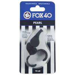 Apito Fox 40 Pearl 90 Decibéis Com Dedal Preto