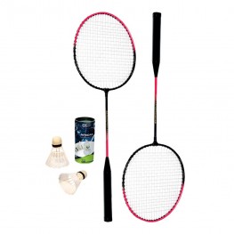 Kit Badminton Art Sport 2 Raquetes + 3 Petecas