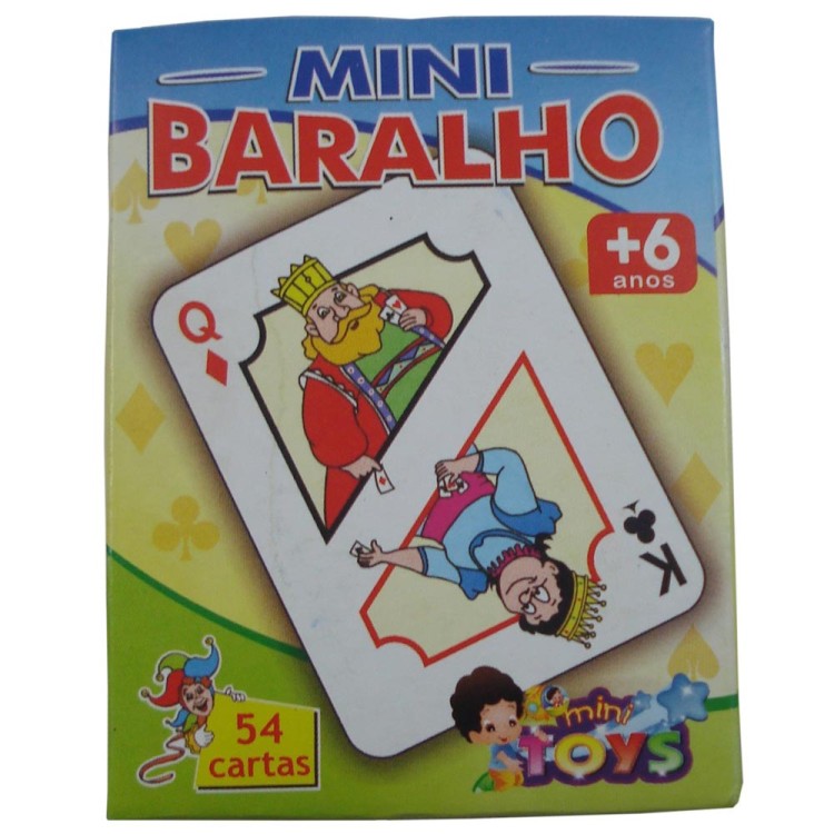 Mini Jogo De Baralho Cartas Poker 54 Mini Cartas Truco Zap Sete Copa  Espadilha Brincadeiras