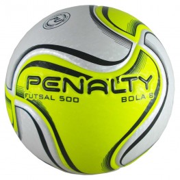 Bola Penalty Futsal 8 X 500 Pu Termotec Branco/amarelo