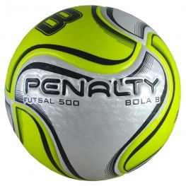 Bola Penalty Futsal 8 X 500 Pu Termotec Branco/amarelo