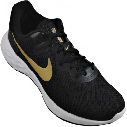 Tenis Nike Revolution 6 Preto/dourado
