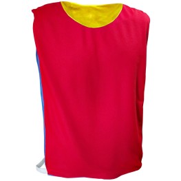 Colete Gs Dupla Face Adulto Poliester Amarelo/vermelho