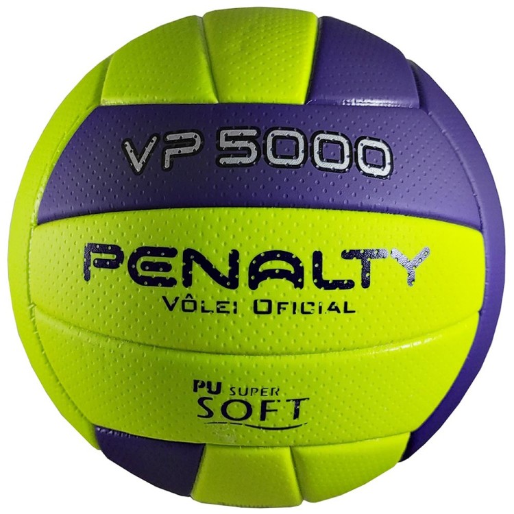 Bola Vôlei Penalty VP 5000 - Amarelo/Roxo/Preto - Bola Vôlei