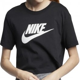 Camisa Nike Manga Curta W Nk Swoosh Run Ss Preto/branco