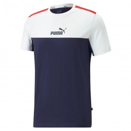 Camisa Puma Ess Block Tee Branco/marinho/vermelho