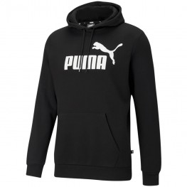 Blusa Puma Moletom Ess Big Logo Hoodie Fl Preto/branco