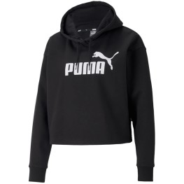 Blusa Puma Moletom W Ess Cropped Logo Hoodie Fl Preto/branco