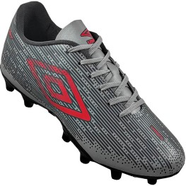 Chuteira Umbro Fast Prata/coral/grafite