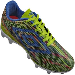 Chuteira Umbro Agility Verde Limão/nebulas Blue/coral