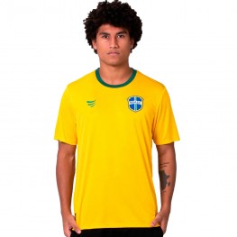 Camisa Brasil Super Bola Copa Bronze Amarelo