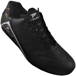 Tenis Dplaka Society Couro 37/44 Preto/dourado