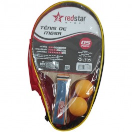 Kit Tenis De Mesa Red Star 2 Raquetes + 2 Bolas