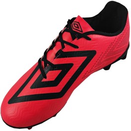 Chuteira Umbro Ultraskin Coral/preto/vermelho