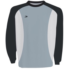 Camisa Goleiro Placar Adulto Manga Longa Nº1 Cinza/preto