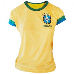 Camisa Brasil Feminina Qatar 2022 Amarela