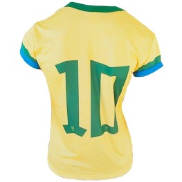 Camisa Brasil Feminina Qatar 2022 Amarela