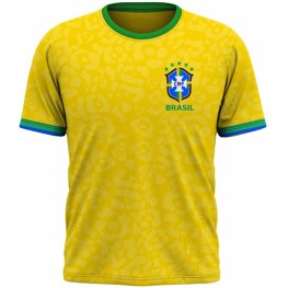 Camisa Brasil Infantil Qatar 2022 Amarela