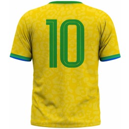 Camisa Brasil Infantil Qatar 2022 Amarela