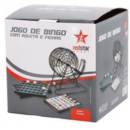 Jogo Bingo Red Star Com Globo E Pedras + Cartelas