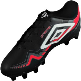 Chuteira Umbro Prisma+ Preto/branco/coral