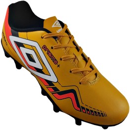 Chuteira Umbro Prisma+ Amarelo/branco/laranja