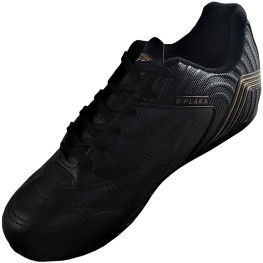 Tenis Dplaka Society 37/44 Couro Preto/dourado