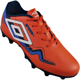 Chuteira Umbro Prisma Jr. Laranja/branco/azul