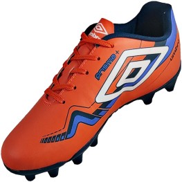 Chuteira Umbro Prisma Jr. Laranja/branco/azul